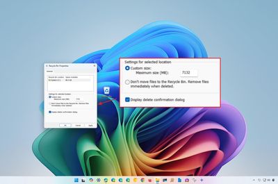 How to change Recycle Bin settings on Windows 11