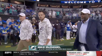 Mike McDaniel messed with one of the ESPN game cameras before MNF, and it was gold