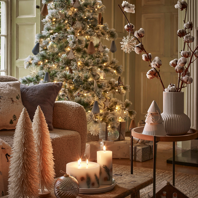 Ceramic Christmas trees are trending again - why this nostalgic 70’s trend deserves a spot on your mantlepiece