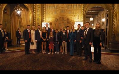 Melania is missing from a Trump family photo but Elon Musk is there