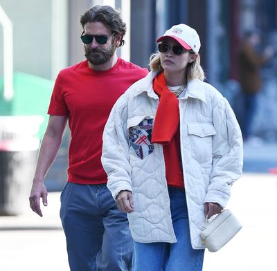 Gigi Hadid and Bradley Cooper Profess Their Love With Matching Cherry Red Outfits