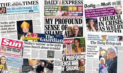 ‘Church in crisis’: what the papers say about the archbishop of Canterbury’s resignation