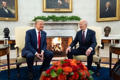 Trump and Biden played nice in the Oval Office. Elsewhere at White House, it felt like the circus was back