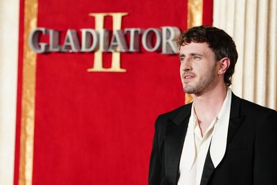 Paul Mescal sports his suave 70s style alongside King at Gladiator 2 premiere