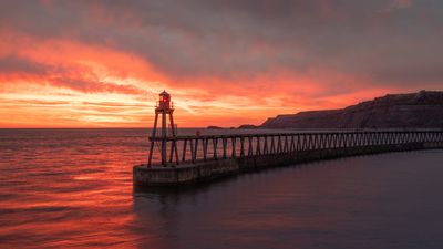 It took me years to capture my dramatic photo of sunrise over Whitby Harbor