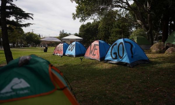 California’s unhoused people protest US supreme court order: ‘Not going to push us out of view’