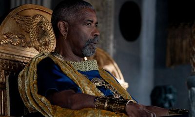 ‘I think they got chicken’: Denzel Washington says gay kiss was cut from Gladiator II