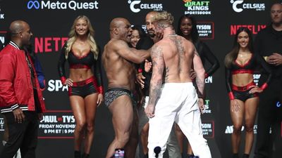 Mike Tyson Slaps Jake Paul at Weigh-in Before Netflix Boxing Match