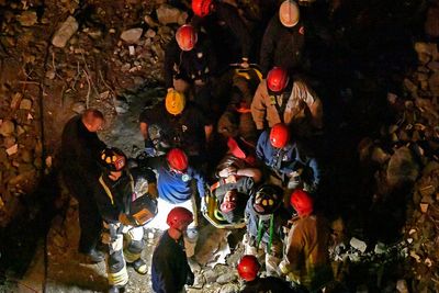 Crews rescue worker who was trapped under the rubble after Kentucky construction site accident