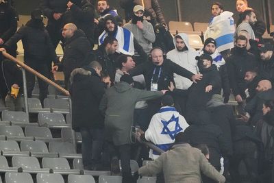 Israel and France fans clash during football match amid large police presence