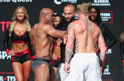 WATCH: Jake Paul vs Mike Tyson Weigh-In, As Tyson SLAPS Paul