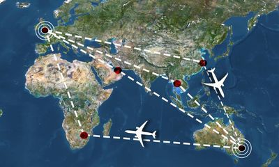 Sydney to London flight emissions can be halved depending on route, plane and seating