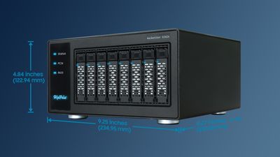 HighPoint launches a 492TB external NVMe RAID storage solution smaller than a shoebox — five-inch devices come with eight Solidigm SSDs and 28 GB/s transfer speeds