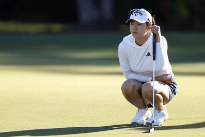 Rose Zhang is using AimPoint for the first time this week at The Annika, where she’s contending