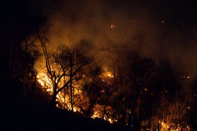 Firefighters are closer to taming the wildfire that's across the New Jersey-New York border