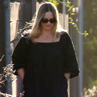 Instead of Sneakers, Margot Robbie Takes Her Hot Girl Walks in a Puff-Sleeve Dress and Mary Janes