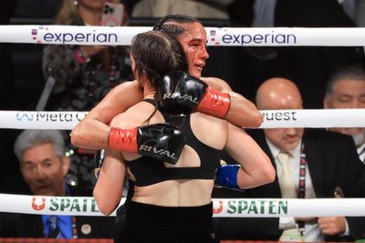 PHOTOS: See Amanda Serrano’s gnarly cut caused by Katie Taylor’s headbutts in rematch