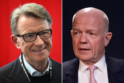 William Hague hits out at ‘two jobs’ rival Peter Mandelson as they battle for Oxford role