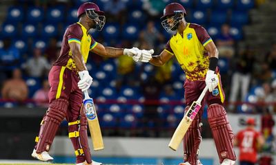 Lewis and Hope blast West Indies to T20 victory over England in St Lucia