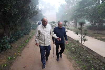 Park regulars in New Delhi's Lodhi Garden say toxic pollution levels won't force them out