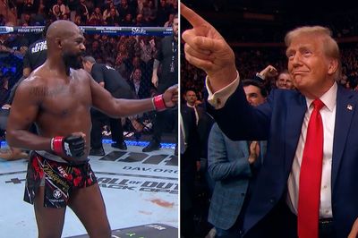 Video: Jon Jones busts out Donald Trump dance at UFC 309… in front of Donald Trump