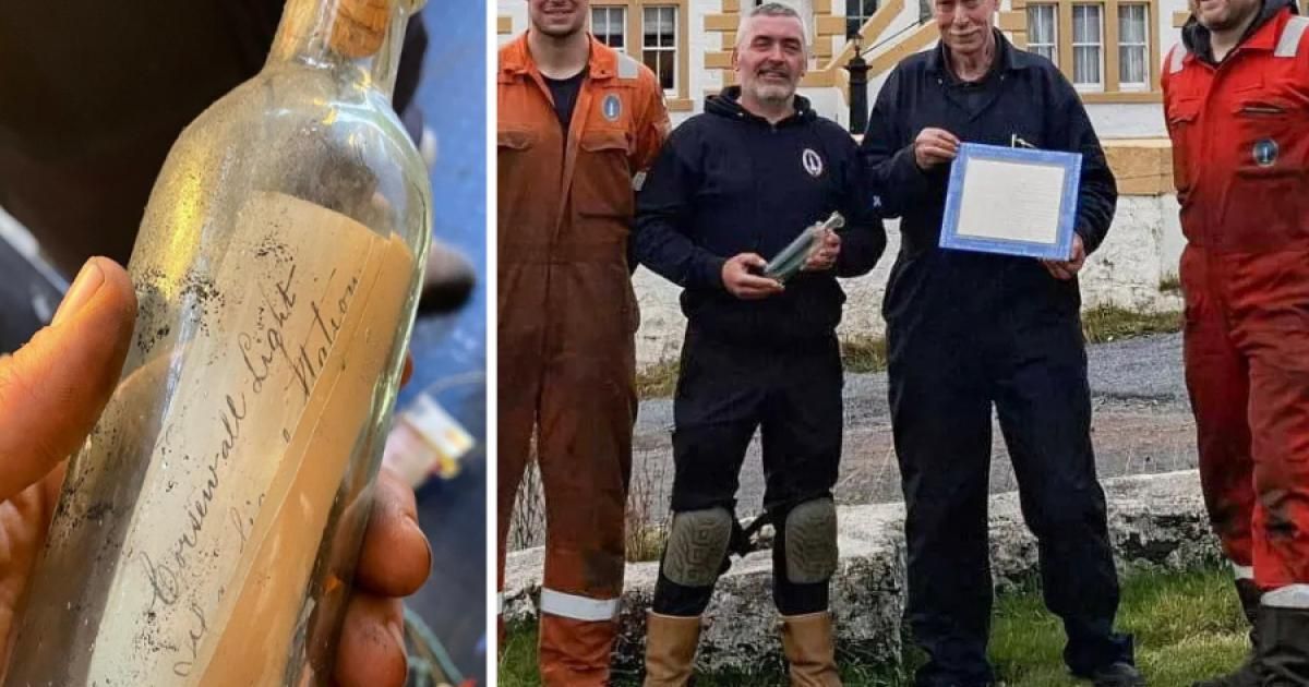 Engineers discover 132yearold message in a bottle in…