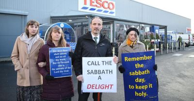 Islanders protest as local Tesco opens on Sunday for first time