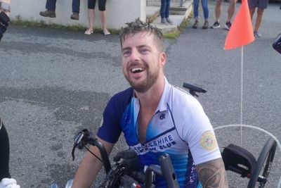 Man cycling length of Wales in handbike for local boy with cancer