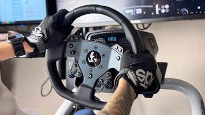 I just drove 5,000 miles with this $1,000 racing wheel — and it's a sim-racer's dream