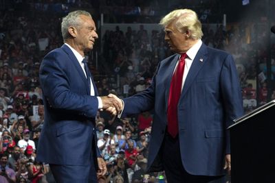 RFK Jr. is pictured with a McDonald's burger as Trump Jr. says 'Make America Healthy Again starts TOMORROW'