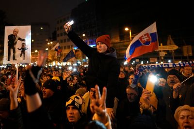 Slovak opposition rallies against the government of populist Prime Minister Robert Fico