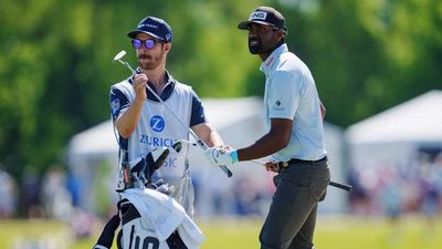 Sahith Theegala's Caddie Has Awesome Reaction to Receiving Luxurious Gift