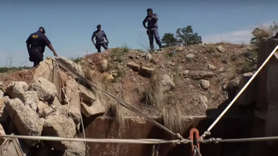 Miners holed up in abandoned South Africa shaft ‘starving’