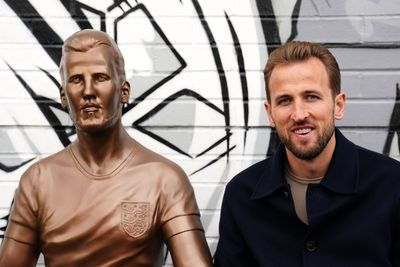 Harry Kane statue finally given home in east London after languishing in storage for years