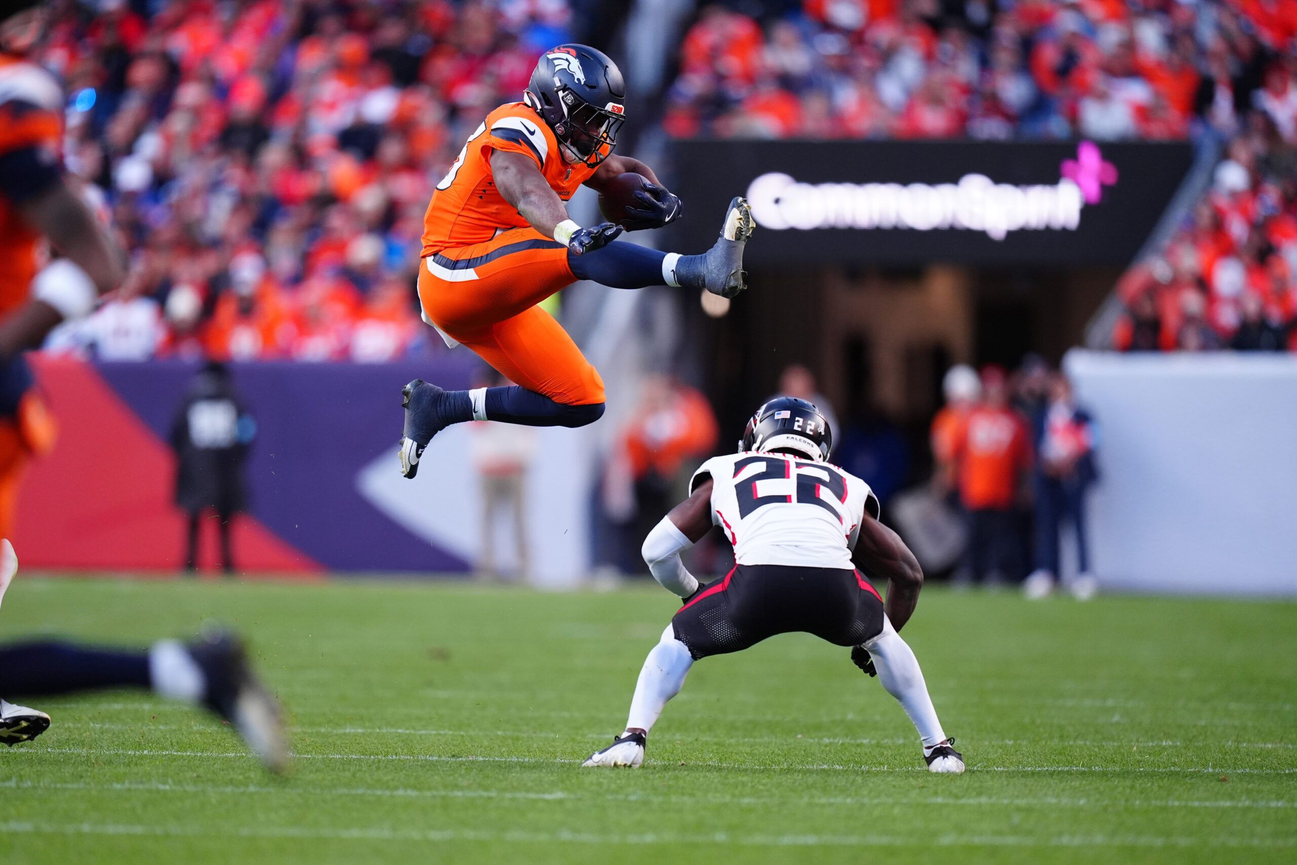 It’s a shame that Audric Estime’s crazy hurdle was…