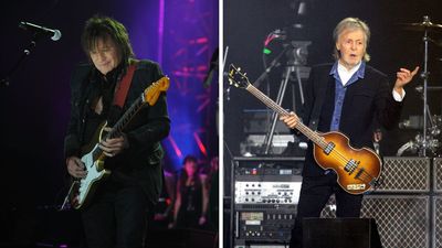 “I walk smack into him and he goes, ‘See you’re practicing, are you, mate?’ He takes the guitar – he’s lefty and I’m righty – and starts to play it”: Richie Sambora on how Paul McCartney helped him mix a Bon Jovi track