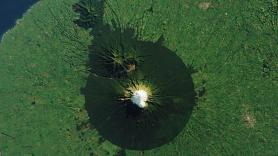 Earth from space: Eerily circular 'Goblin Forest' surrounds sacred volcano with human rights