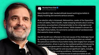 ‘High-handed’: Mumbai Press Club slams Rahul Gandhi for saying journos are ‘slaves’ to owners