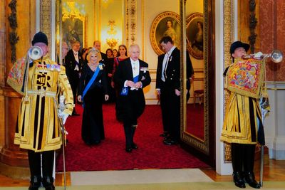 King and Queen to be joined by solo Prince of Wales for white tie reception