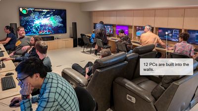 Ludicrous LAN Party House detailed — 22 hideaway gaming stations with RTX 4070 GPUs, a monstrous 20-server control room, and extensive networking setup