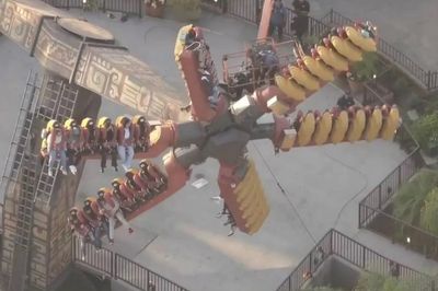 Nearly two dozen people stuck midair for hours after amusement park ride suffers ‘technical difficulties’