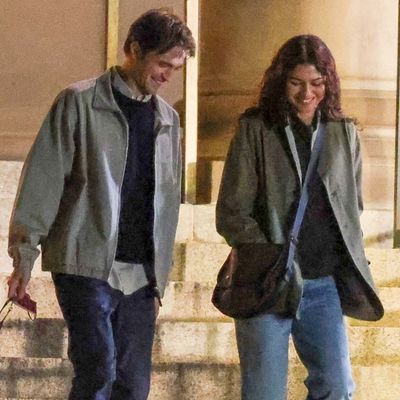 Zendaya Goes Cool-Girl Casual With Robert Pattinson in an Olive Jacket and Jeans