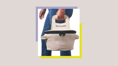 Le Creuset Just Released a Ridiculous Tote Bag for Transporting Their Dutch Oven to Thanksgiving — I'm Obsessed