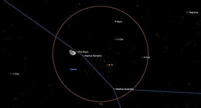 See Mars make a close pass to the moon tonight