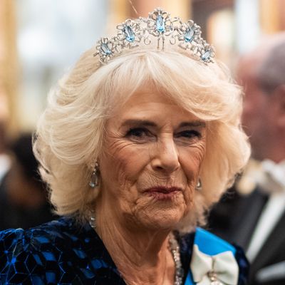 Queen Camilla Pays Tribute to Queen Elizabeth by Wearing Her Rare Aquamarine Ribbon Tiara