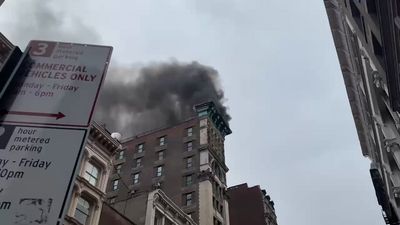 High rise building on fire in New York’s Soho