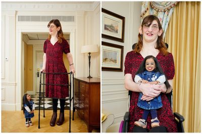 'We want to inspire people': World’s tallest and shortest women meet for afternoon tea in London