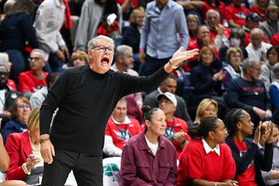 UConn honored Geno Auriemma becoming NCAA basketball’s all-time winningest coach with a literal goat