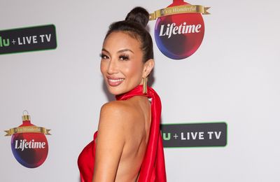 Jeannie Mai spent 'an hour' being taped into her plunging red dress