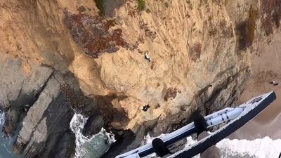 Watch: Injured man clings to cliff above San Francisco beach forcing dramatic rescue